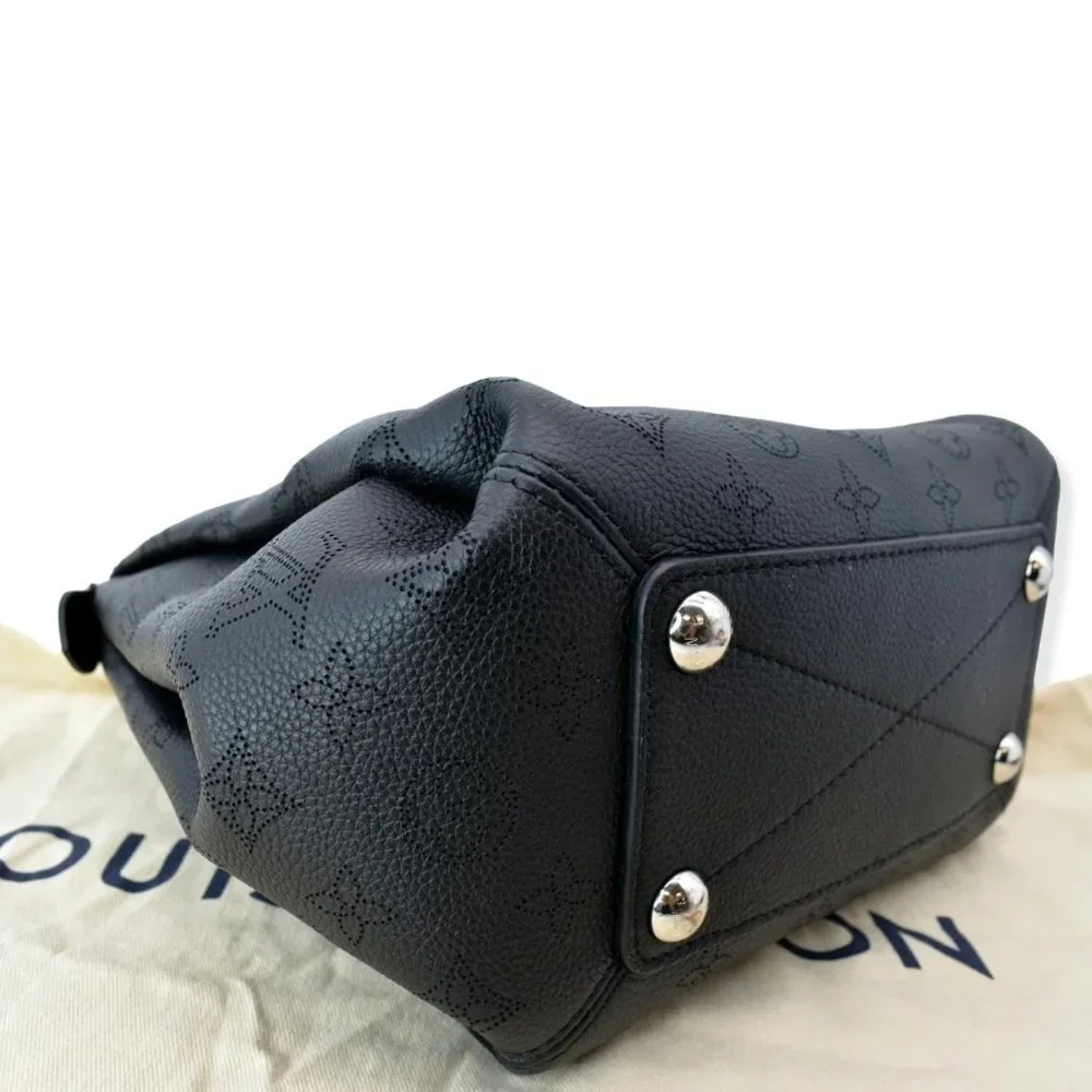 LOUIS VUITTON Babylone Monogram Mahina Leather Chain Shoulder Bag Black - Picture 8 of 12